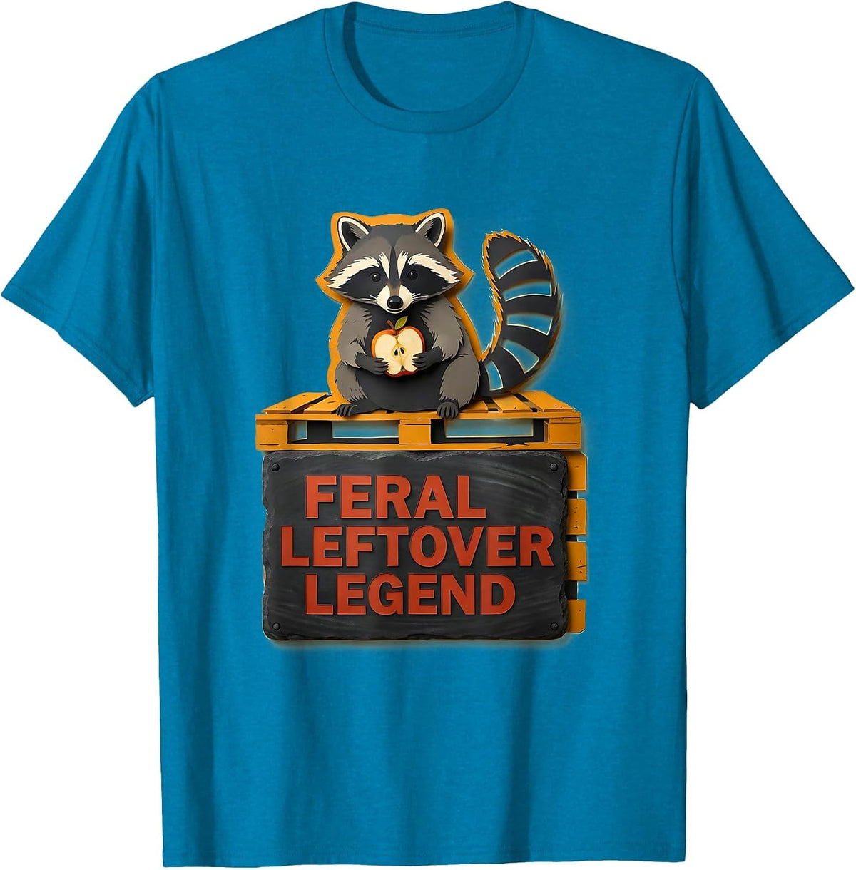 Feral Leftover Legend Funny Jimothy Raccoon Trash Panda Meme T-Shirt - Sapphire Blue