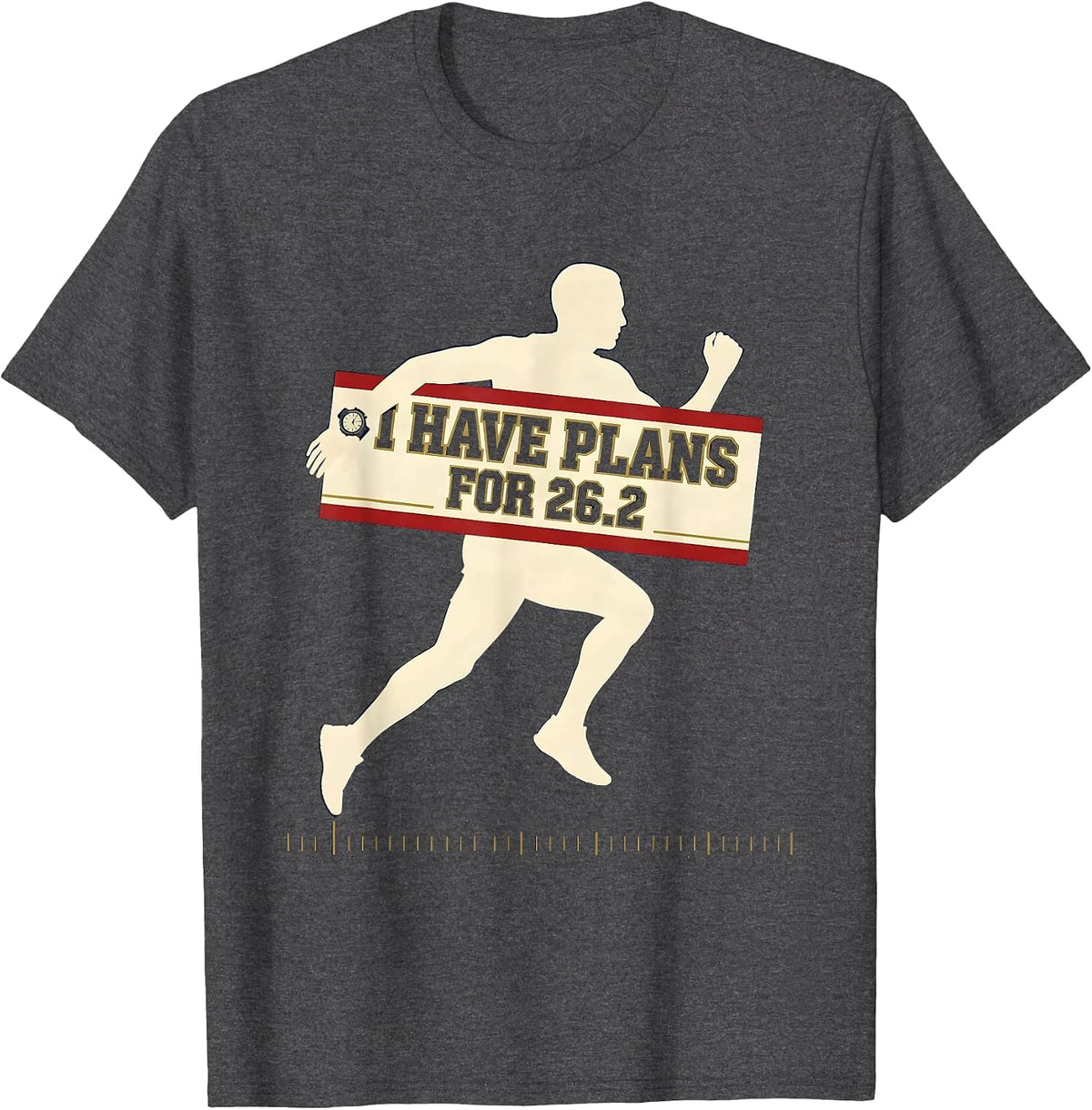 I Have Plans For 26.2 Funny Runner Marathoner Gift T-Shirt - Dark Heather Grey