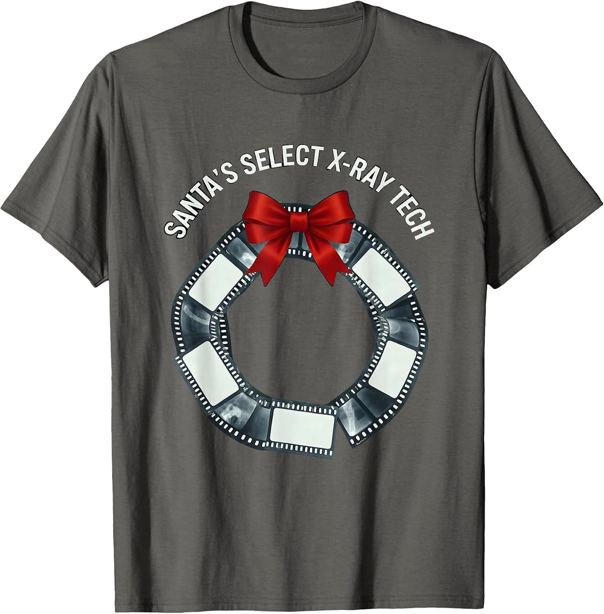 Men's Santa's Select X-Ray Tech Radiology Tech Christmas Humor T-Shirt - Asphalt Grey