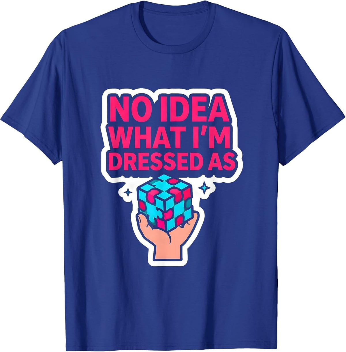 Men's No Idea What I'm Dressed As Funny 80s Party Costume T-Shirt - Royal Blue
