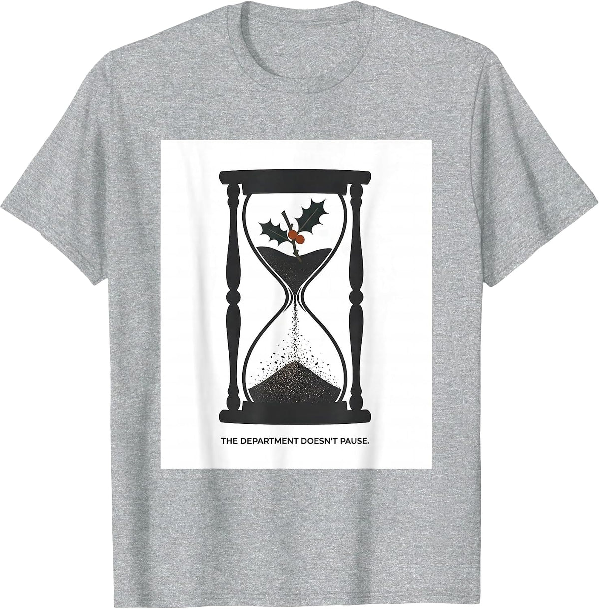 Men's The Department Doesn't Pause Radiology Tech Christmas T-Shirt - Heather Grey