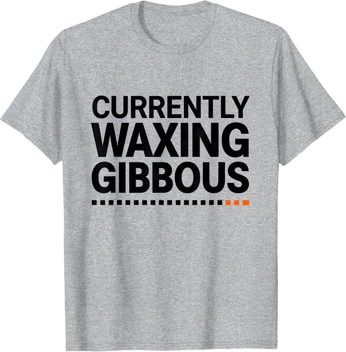 Men's Currently Waxing Gibbous Retro Astronomy Celestial Moon T-Shirt - Heather Grey