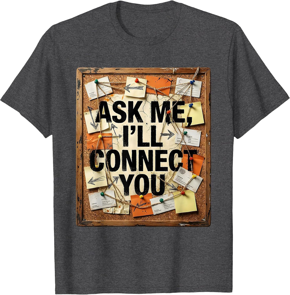 Men's I Cant But I Know A Guy Connector Design T-Shirt - Dark Heather Grey