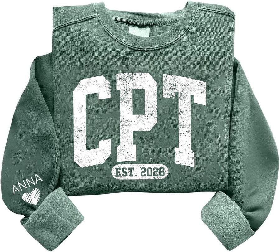 Personalized Nurse Sweatshirt with Name, Custom Medical Crewneck Gift for Healthcare Workers, Nursing Student - Pct