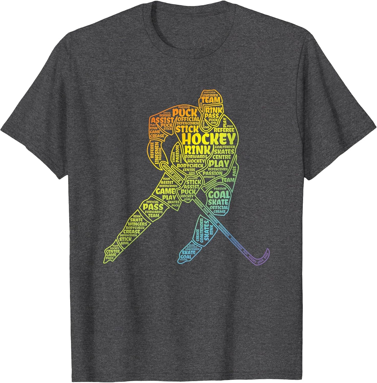 Ice Hockey Boy T-Shirt - Dark Heather Grey