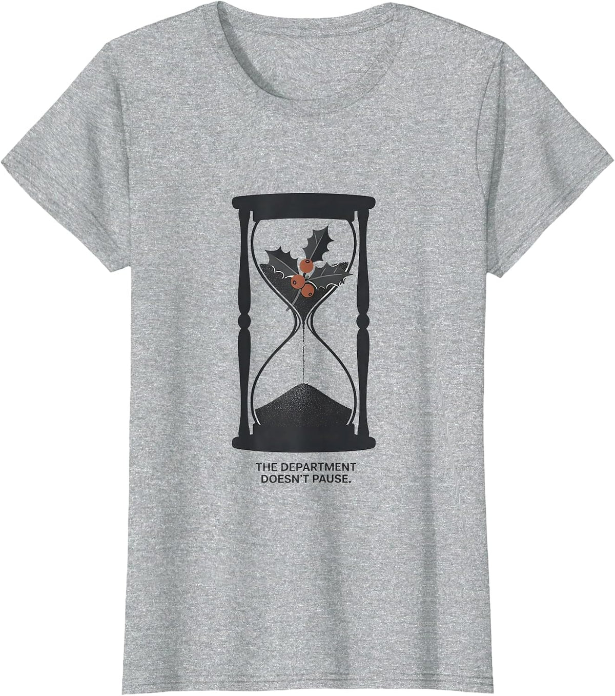 The Department Doesn't Pause Radiology Tech Christmas T-Shirt - Heather Grey