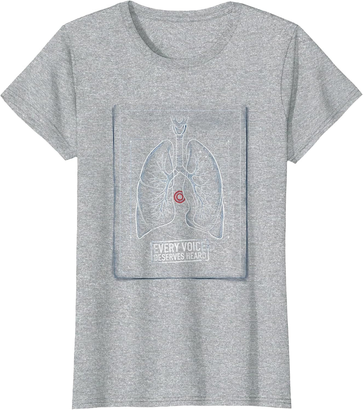 Every Voice Deserves Heard Speech Therapy Design T-Shirt - Heather Grey