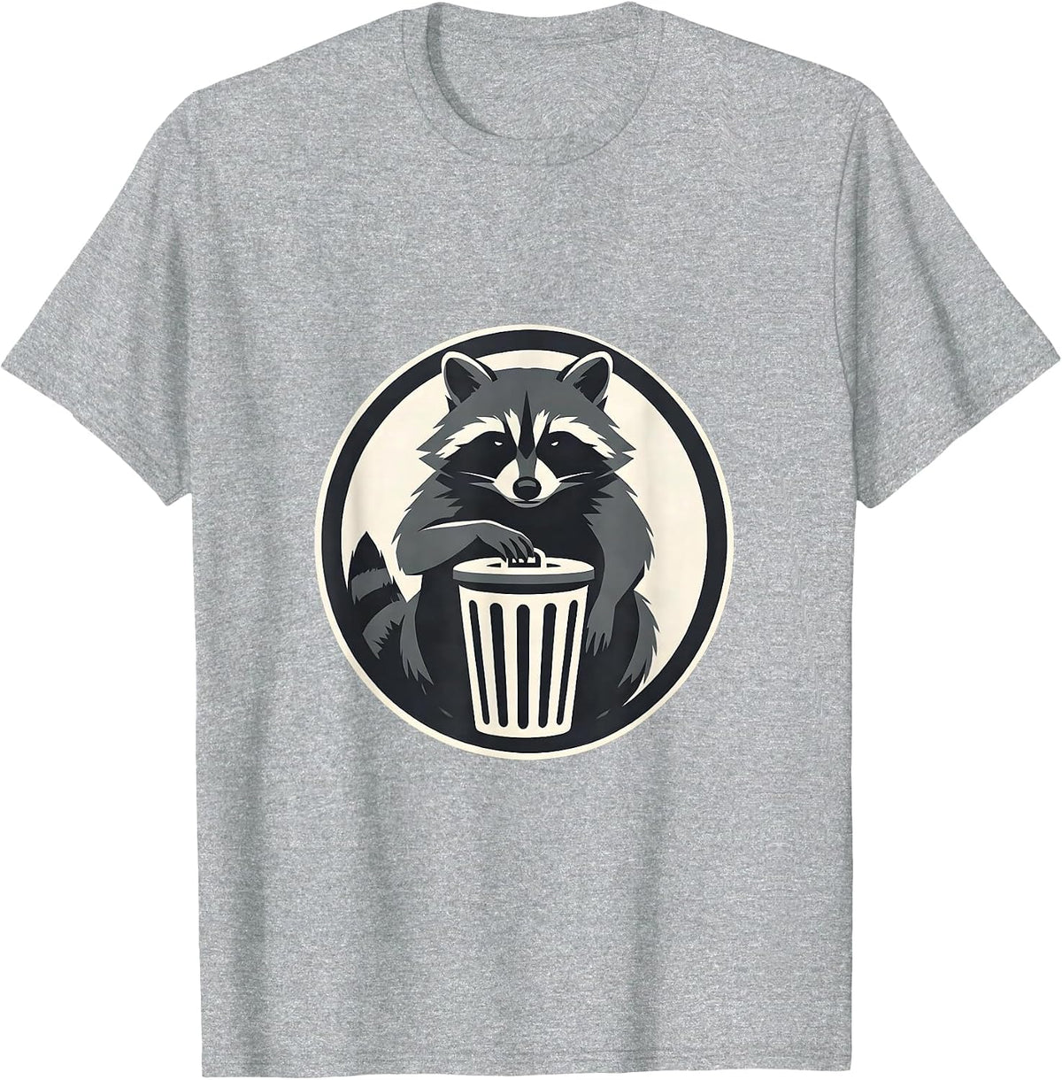 Men's Unimpressed Raccoon Trash Can Scavenger T-Shirt - Heather Grey