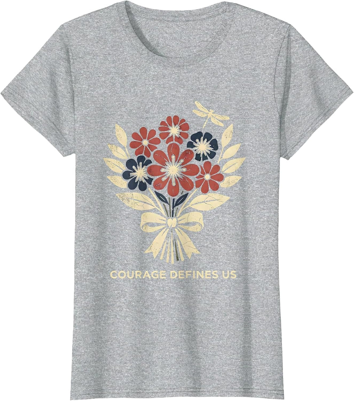 Courage Defines Us Patriot Day Design T-Shirt - Heather Grey