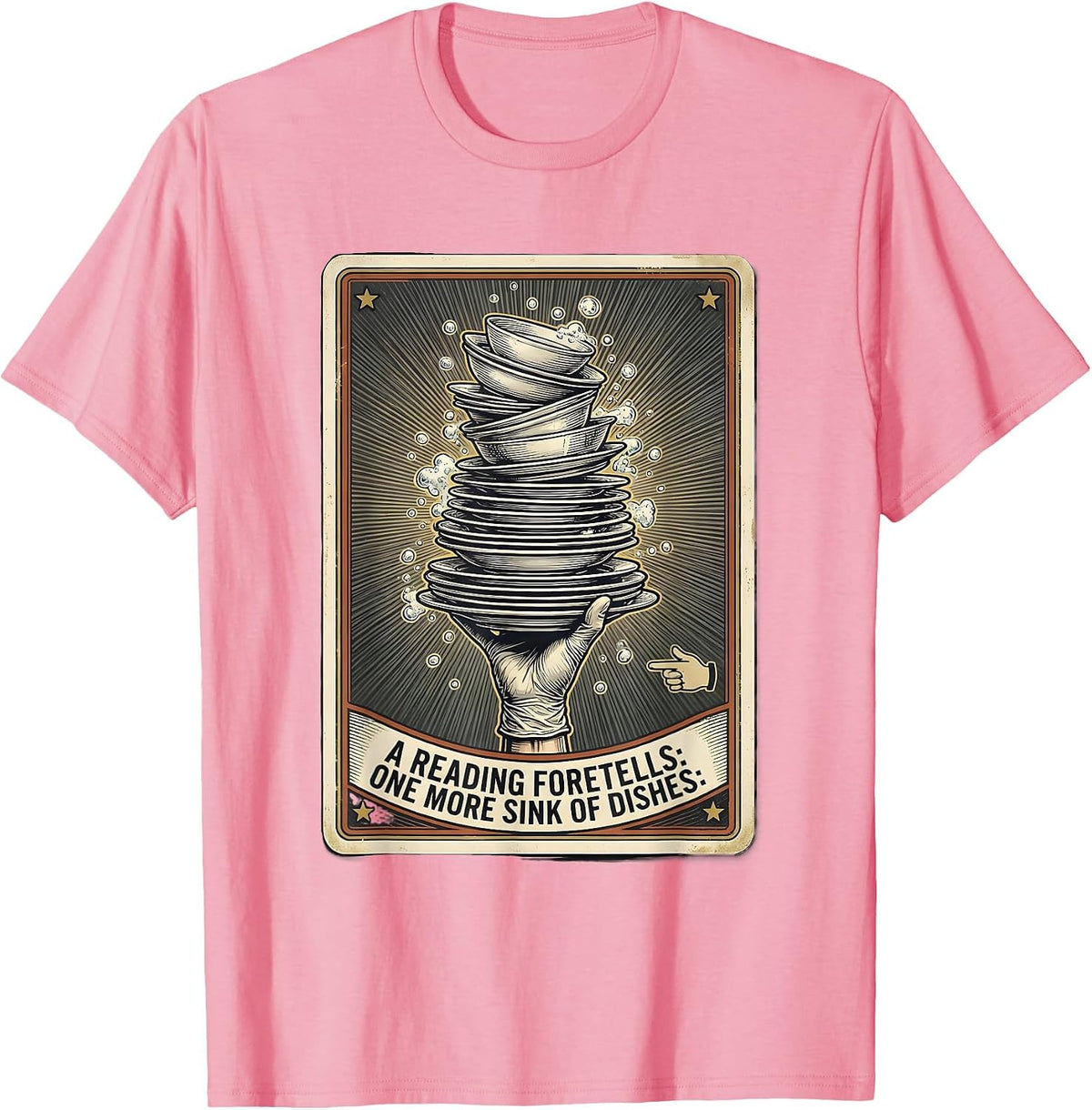 Men's A Reading Foretells: One More Sink Of Dishes Vintage T-Shirt - Pink