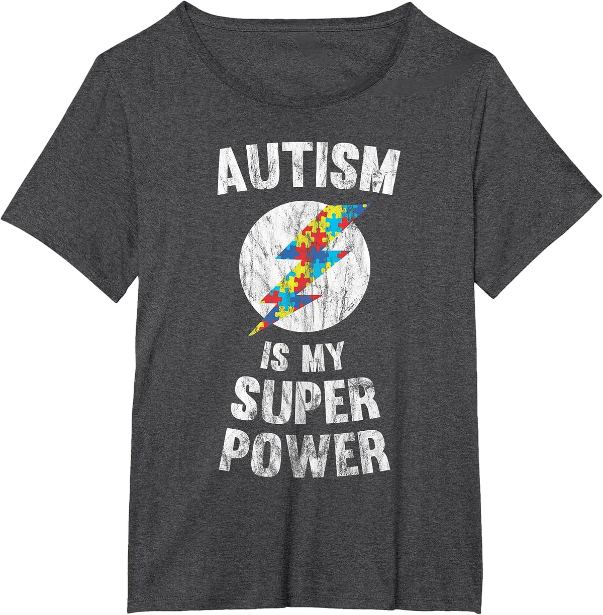 Autism is My Super Power T-Shirt T-Shirt - Dark Heather Grey
