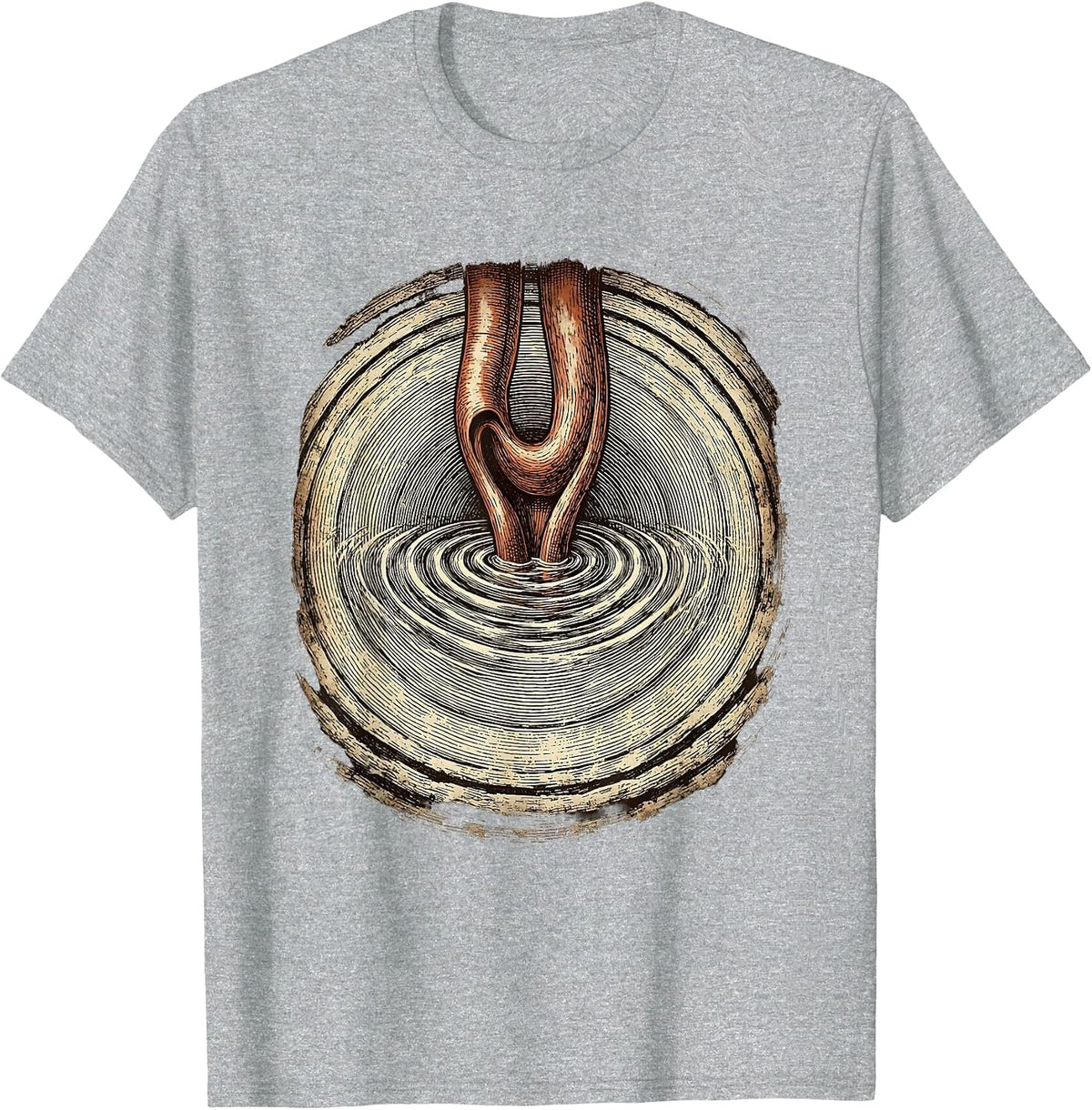 Men's Free Speech Human Throat Sound Waves Illustration T-Shirt - Heather Grey
