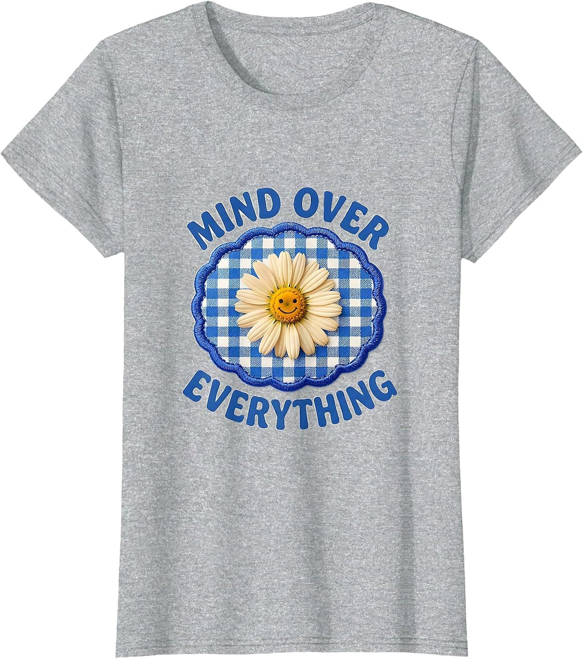 Mind Over Everything Mental Health Awareness Design T-Shirt - Heather Grey