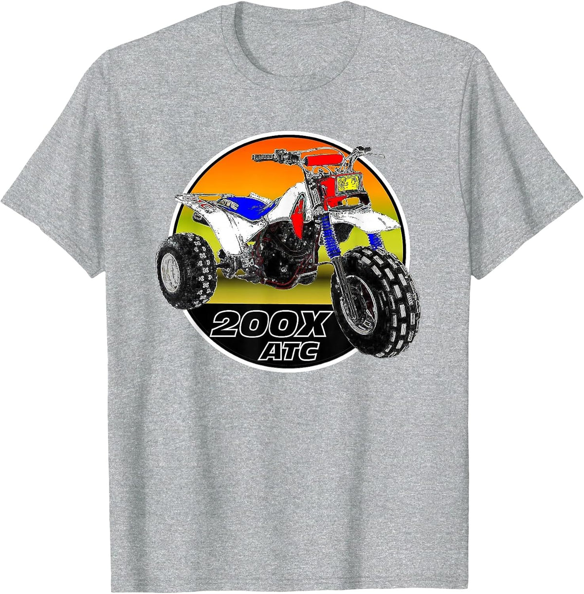 Three Wheeler 200x Vintage Retro ATV ATC T-Shirt - Heather Grey