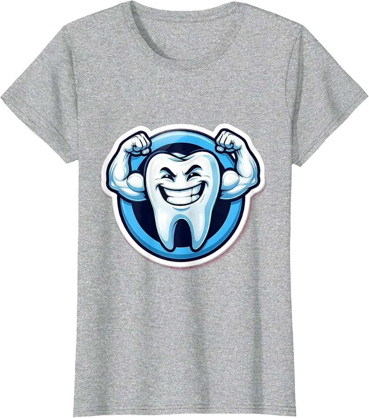 Strong Tooth Dental Assistant Graphic Design T-Shirt - Heather Grey