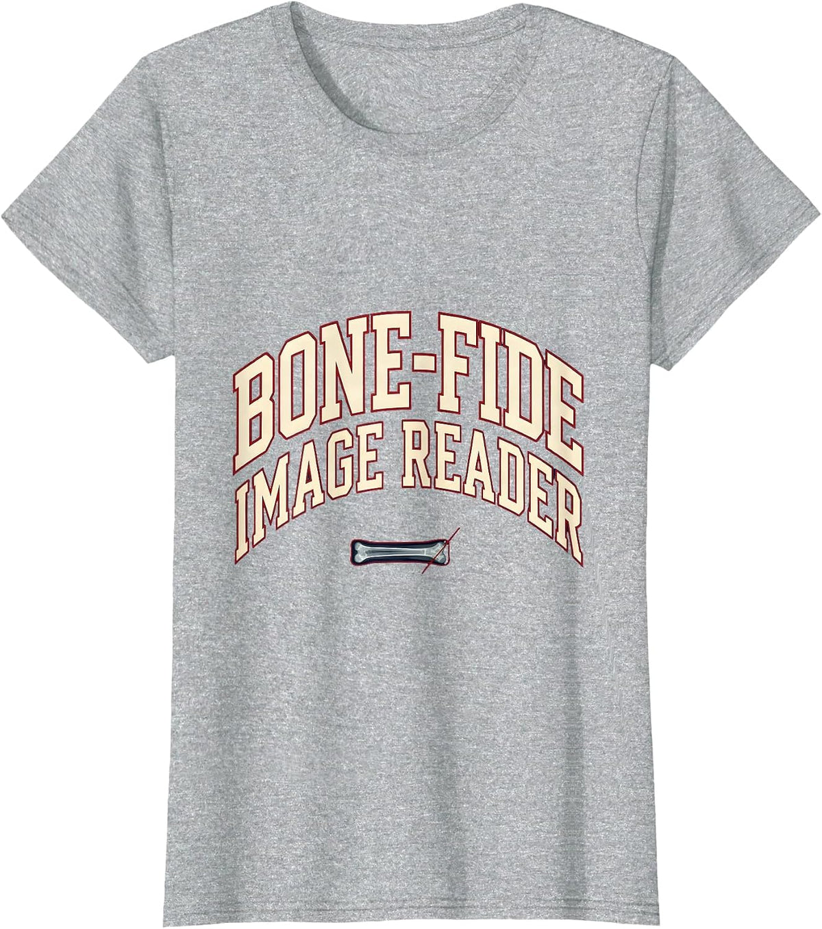 Bone-Fide Image Reader Sports Radiology Tech X-Ray T-Shirt - Heather Grey