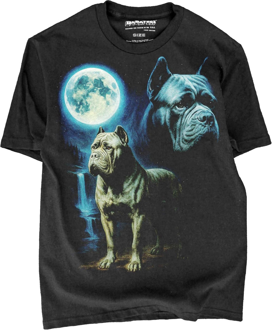 Heavy Metal T-Shirt for Dog Mom and Dad - Men & Women Pet Owners Vintage 80s 90s Retro Futuristic - Cane Corso D3