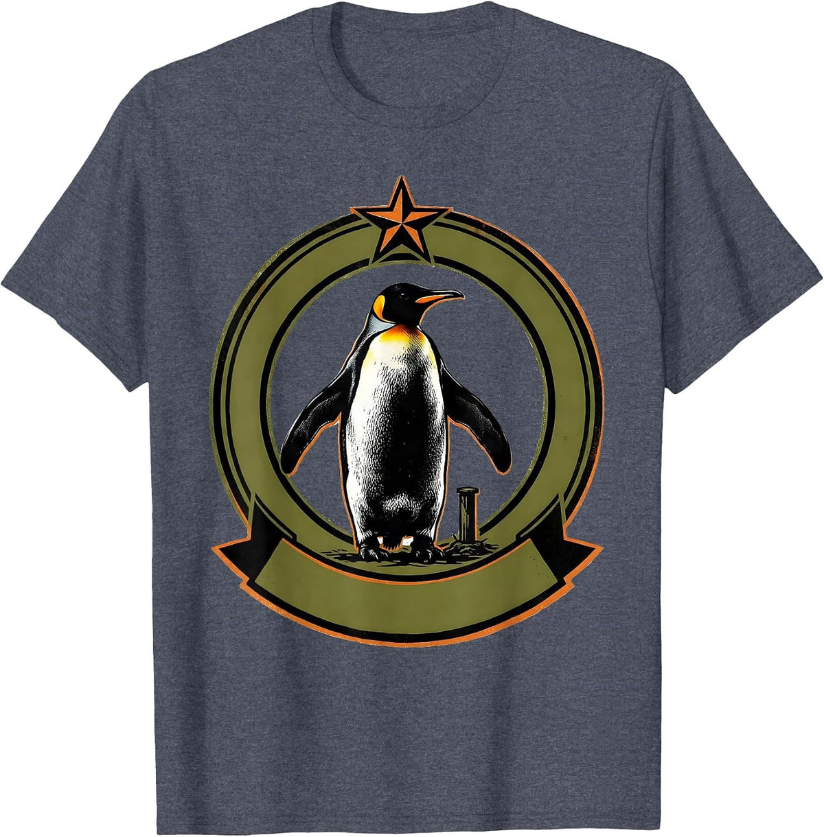 Flight Was Never An Option Penguin Martial Arts Humor T-Shirt - Heather Blue