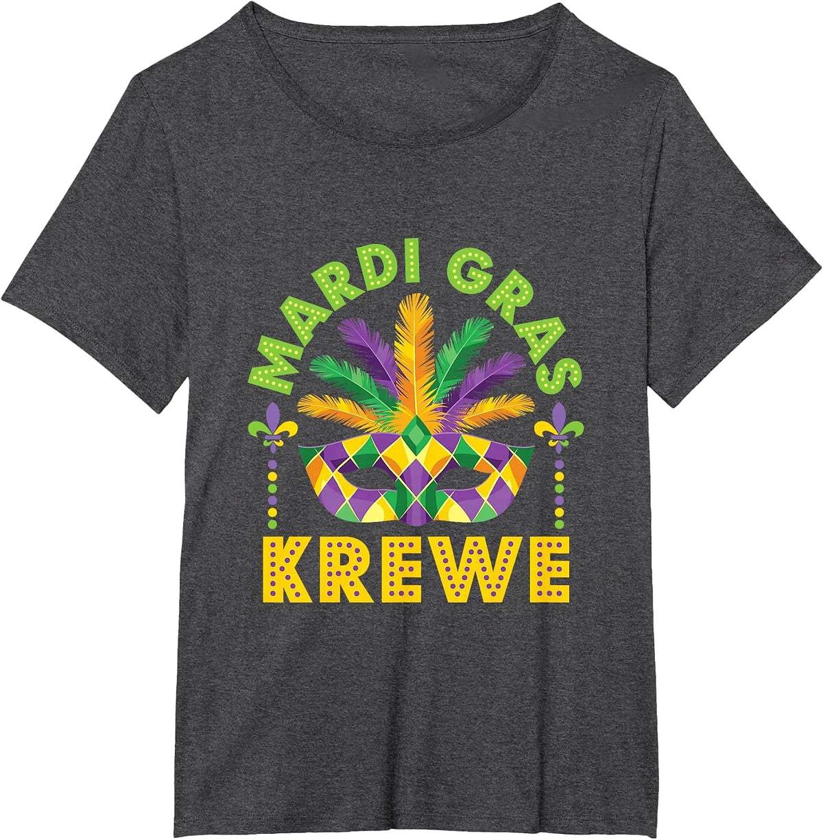 Mardi Gras Krewe Krewes Parade Ball Festival New Orleans T-Shirt - Dark Heather Grey