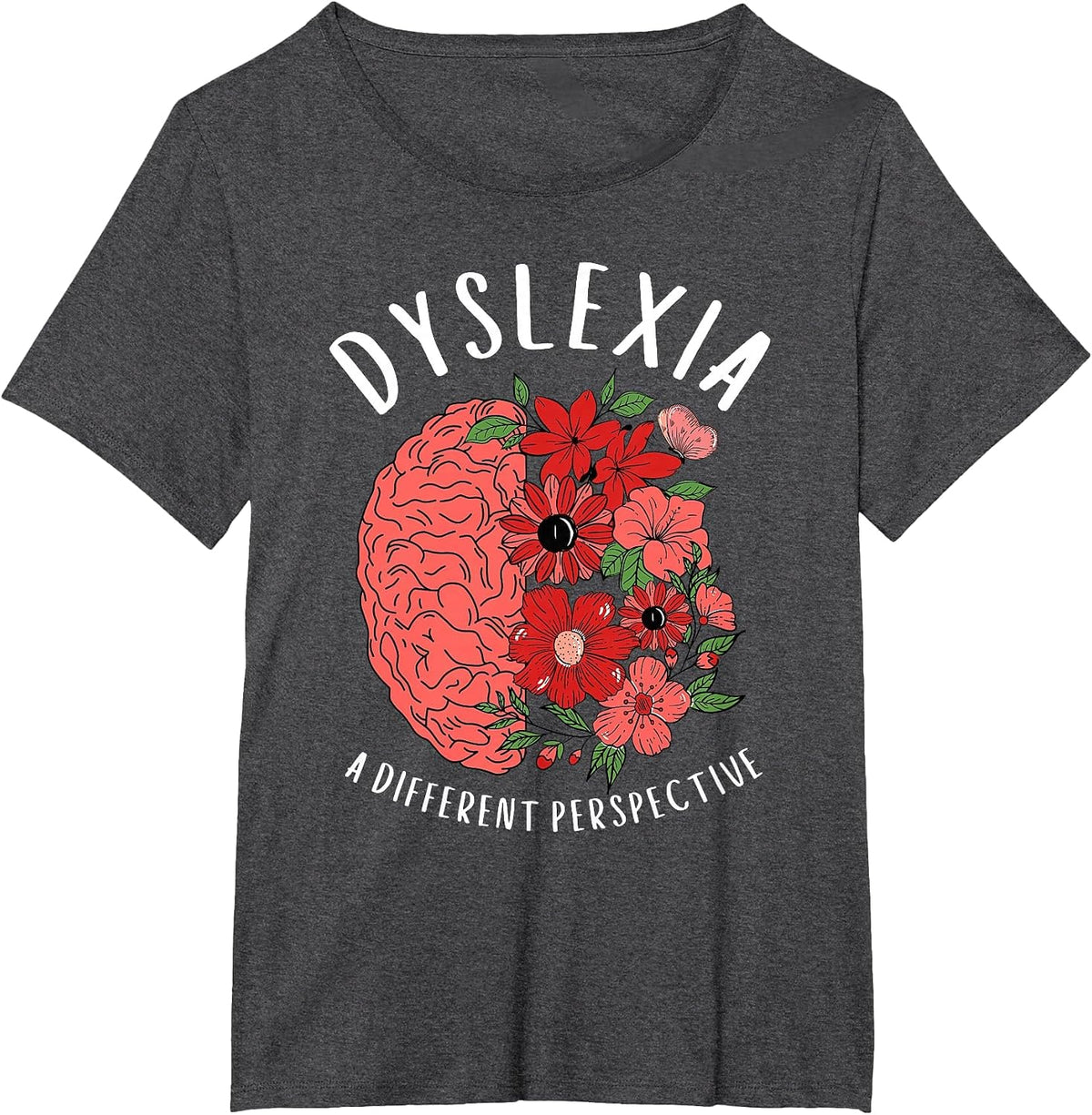 Dyslexia Awareness Dyslexia A Different Perspective Mom T-Shirt - Dark Heather Grey