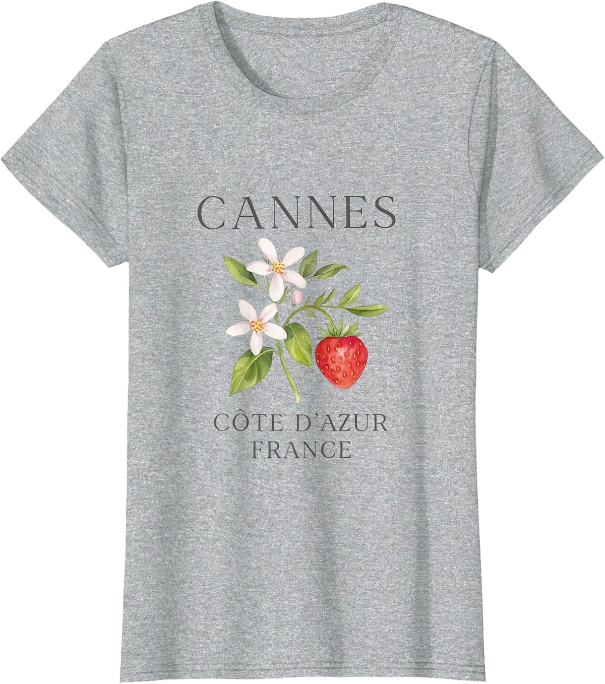 Cannes France Escape French Riviera Travel Look T-Shirt - Heather Grey