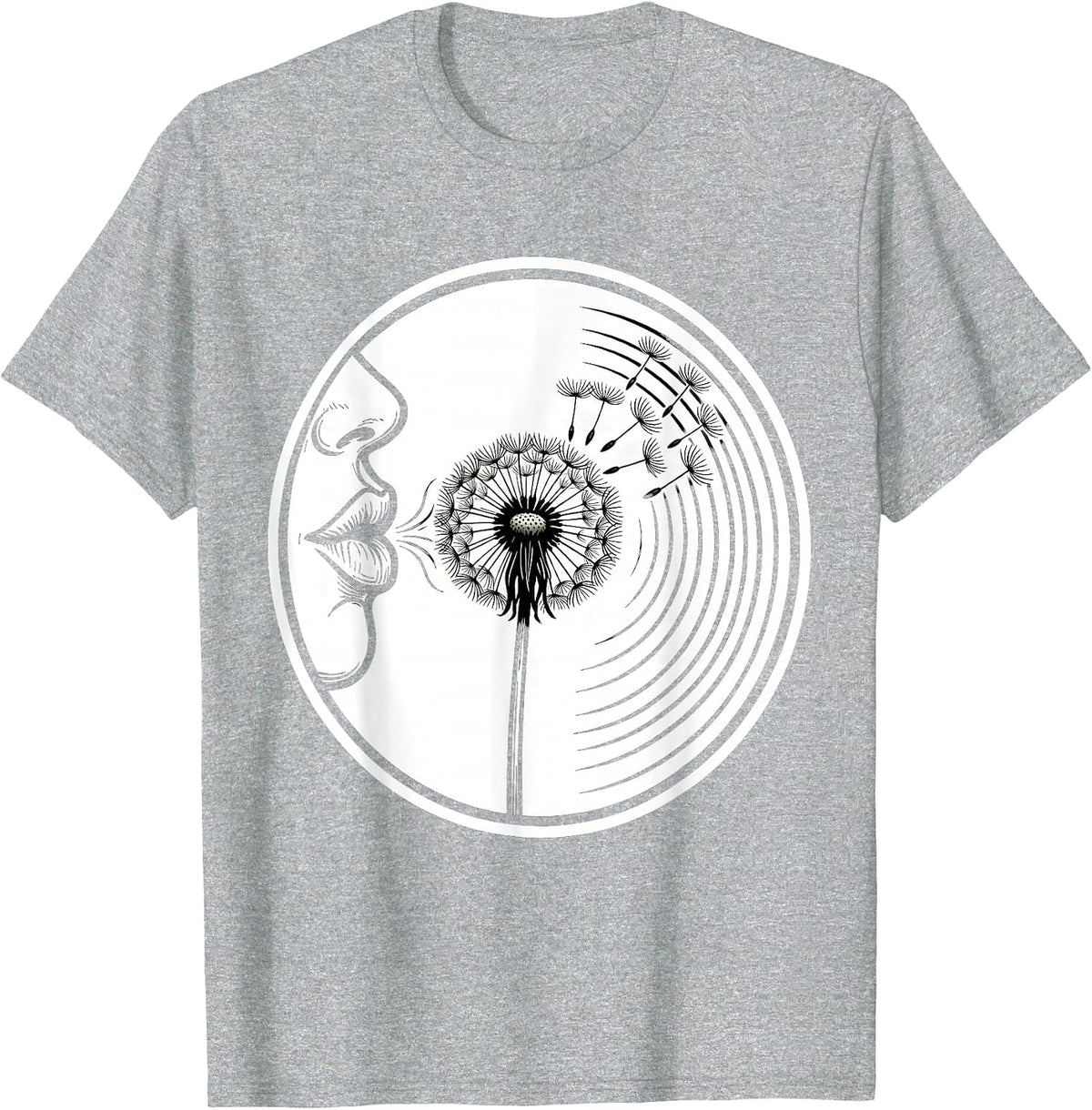 Men's Speech Therapy Dandelion Sound Waves Illustration T-Shirt - Heather Grey