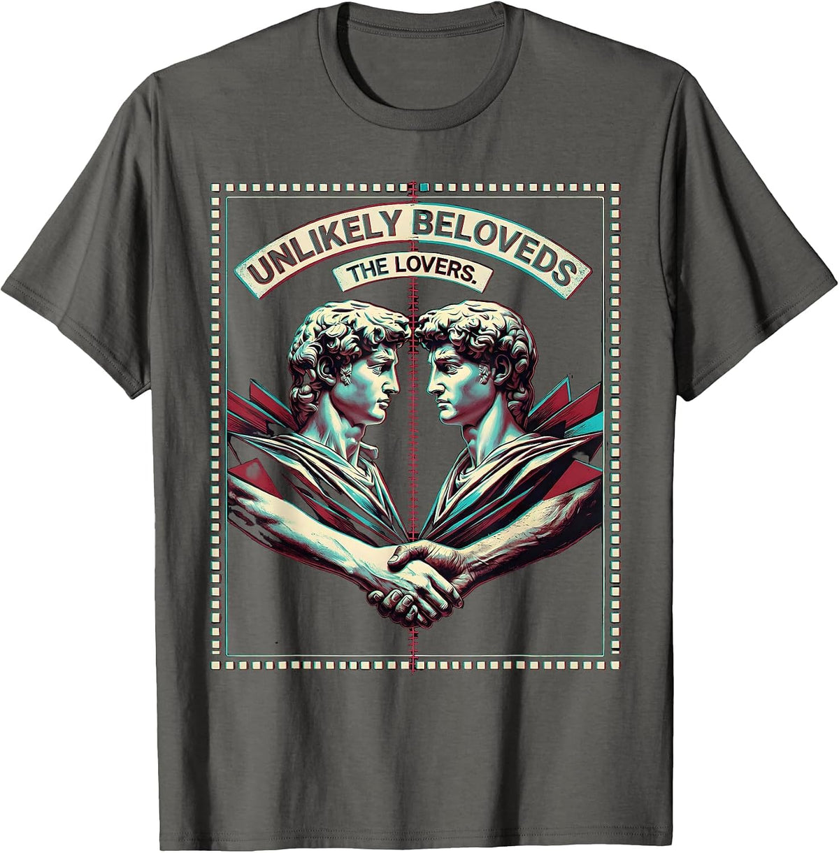Unlikely Beloveds The Lovers Spooky Romance Halloween T-Shirt - Asphalt Grey