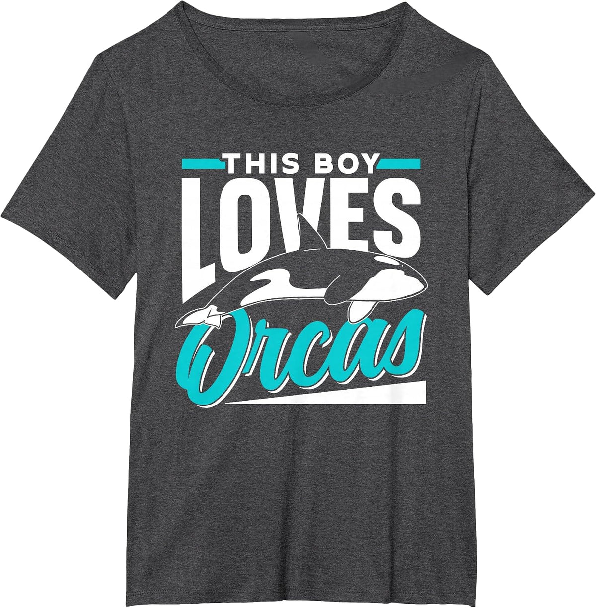 This Boy Loves Orcas Sea Protect Whale Orca T-Shirt - Dark Heather Grey