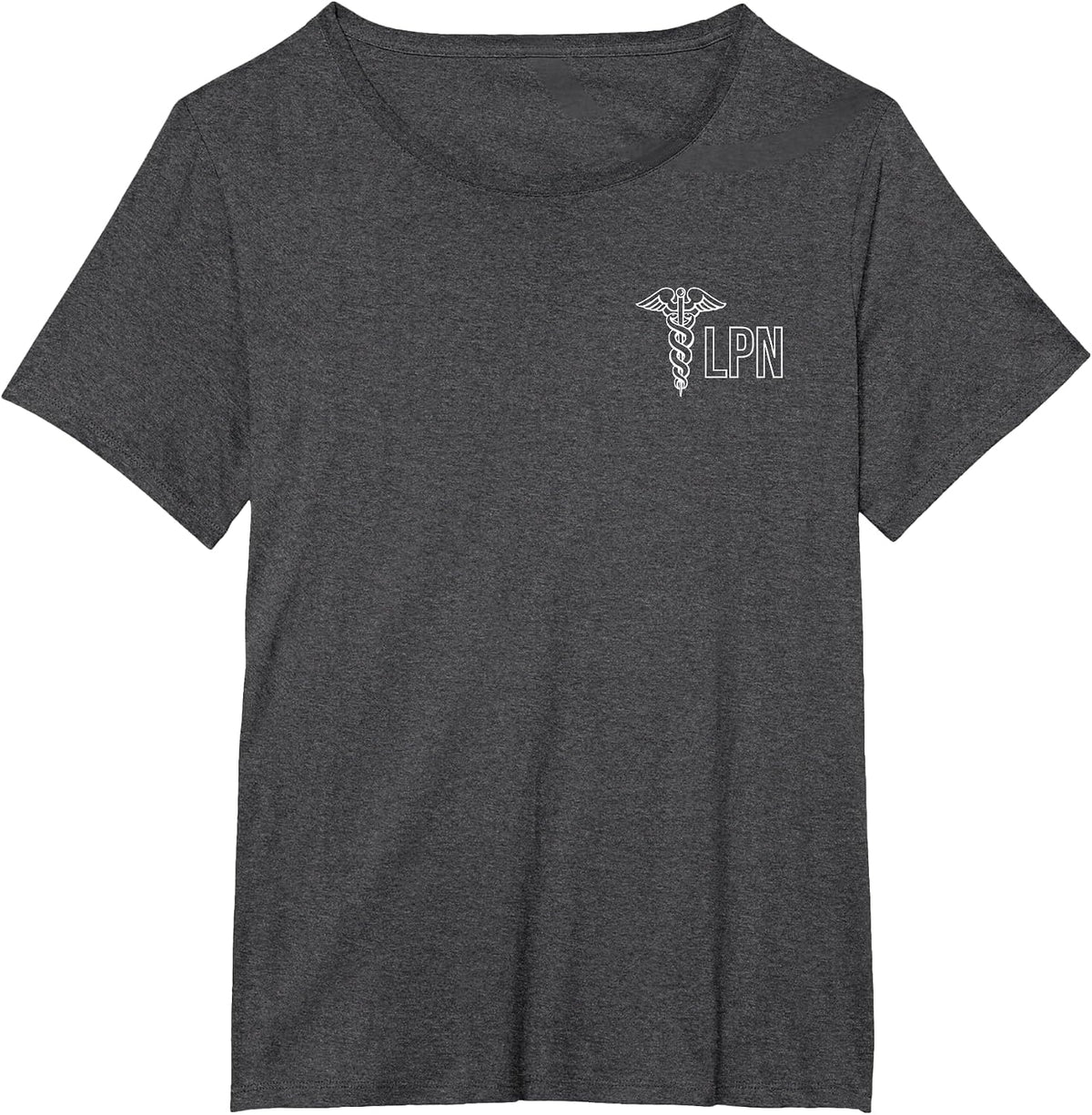 Licensed Practical Nurse LPN Caduceus Health Care Nurse T-Shirt - Dark Heather Grey