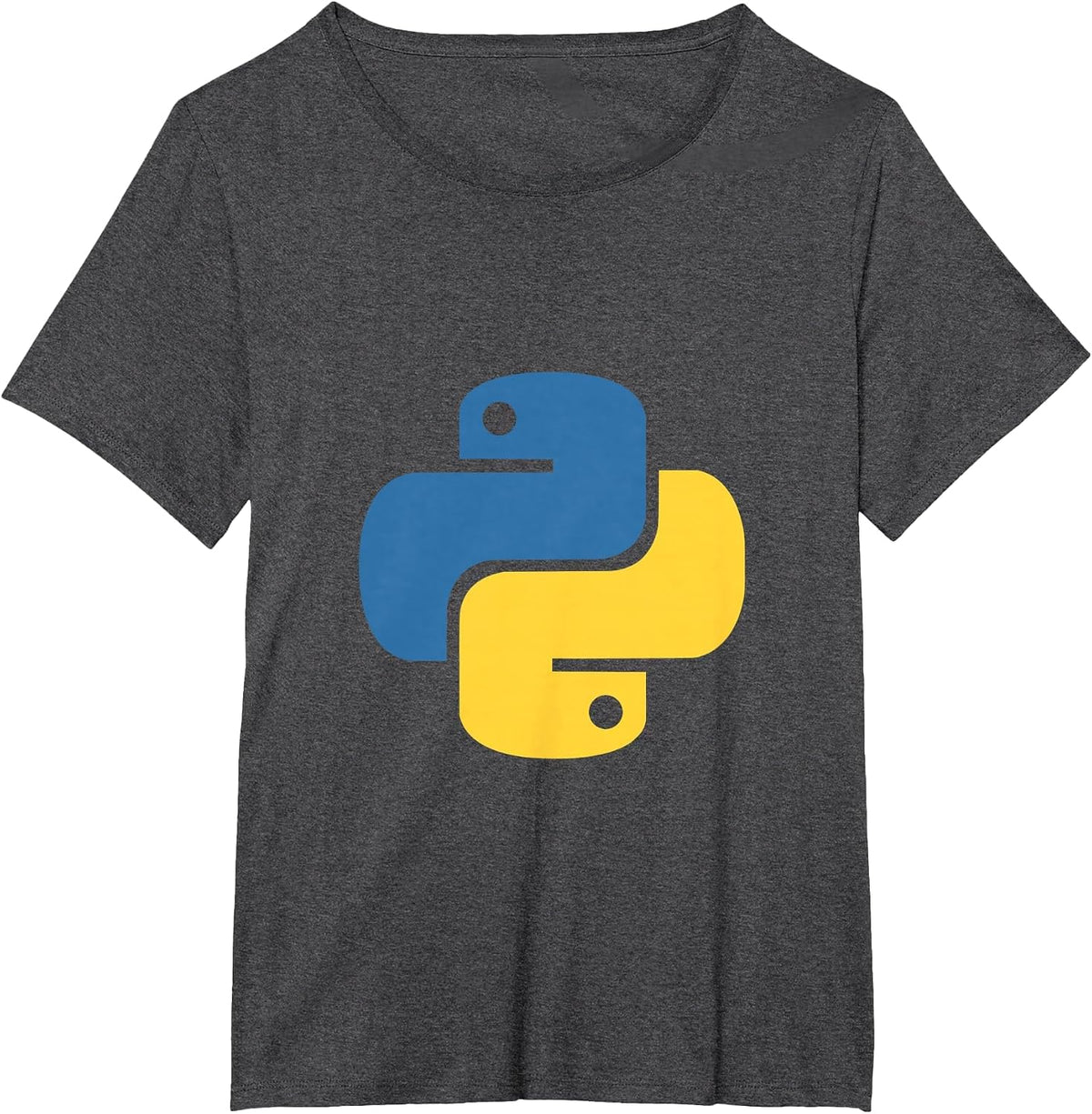 Official Python Logo for Developers T-Shirt - Dark Heather Grey