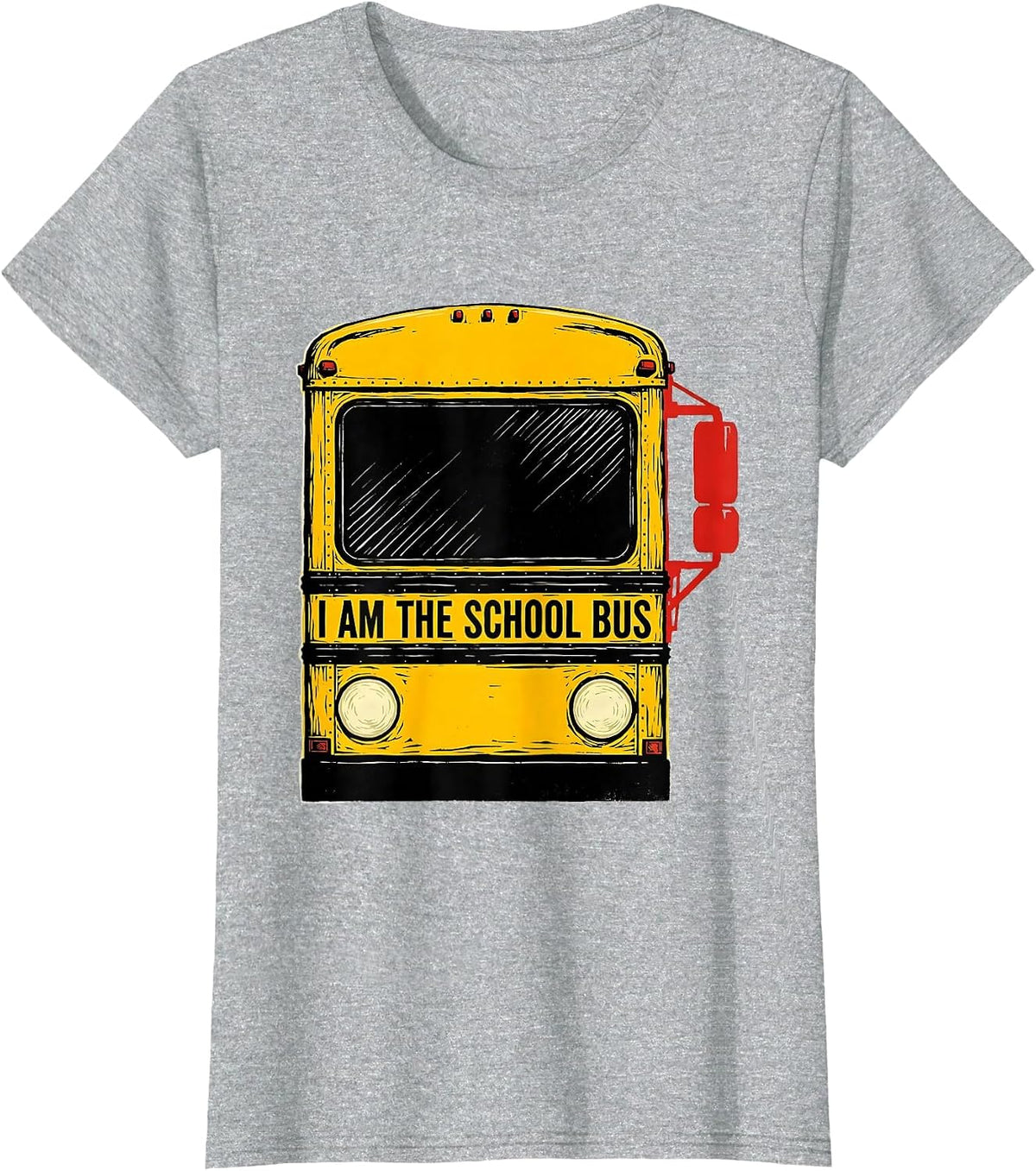 I Am The School Bus Funny Bus Driver Halloween Costume T-Shirt - Heather Grey