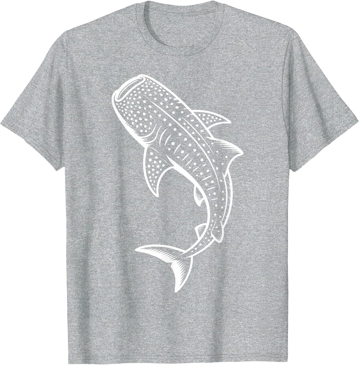 Whale Shark Illustration T-Shirt - Heather Grey