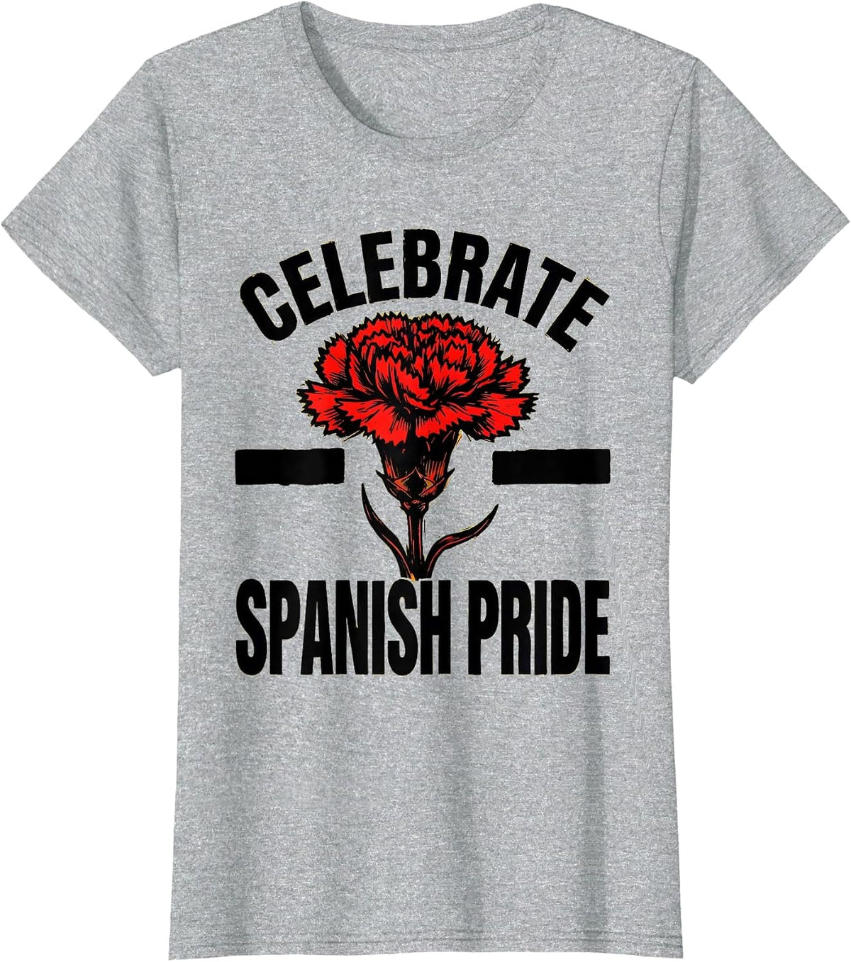 Celebrate Spanish Pride Heritage Month Design T-Shirt - Heather Grey