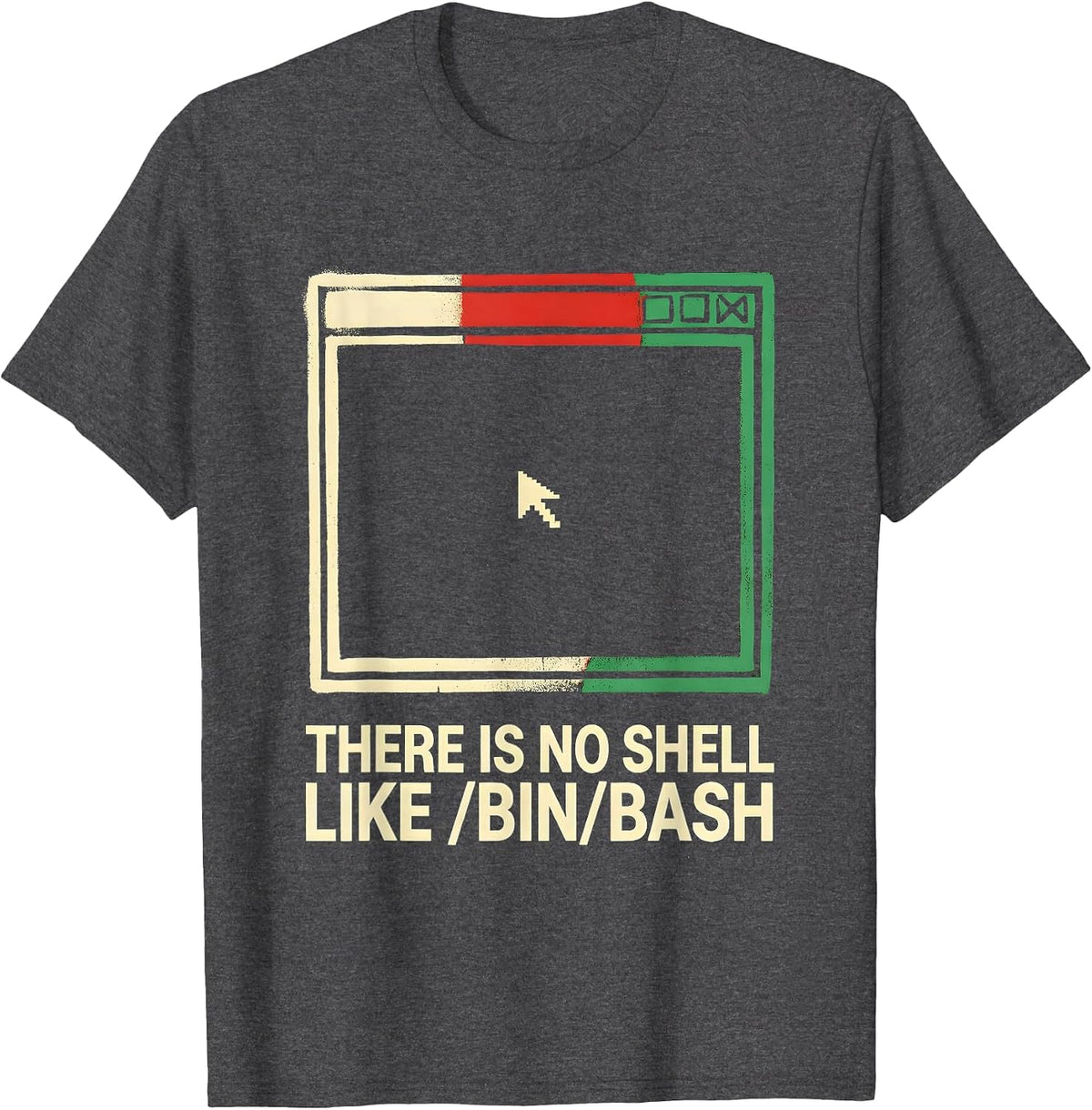 Men's There Is No Shell Like /bin/bash Funny Linux Developer T-Shirt - Dark Heather Grey