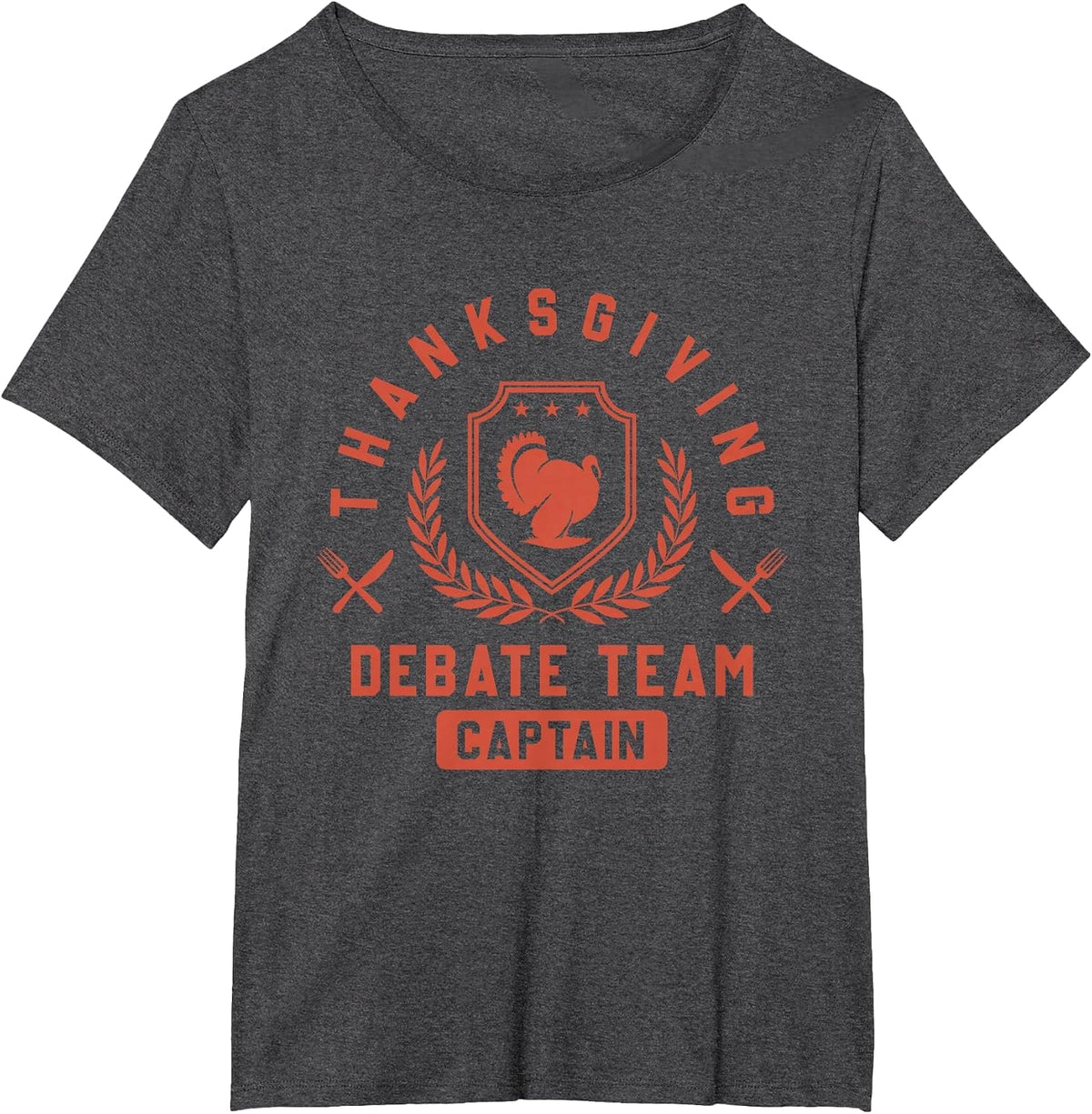 Funny Debate Team Captain Thanksgiving T-Shirt - Dark Heather Grey
