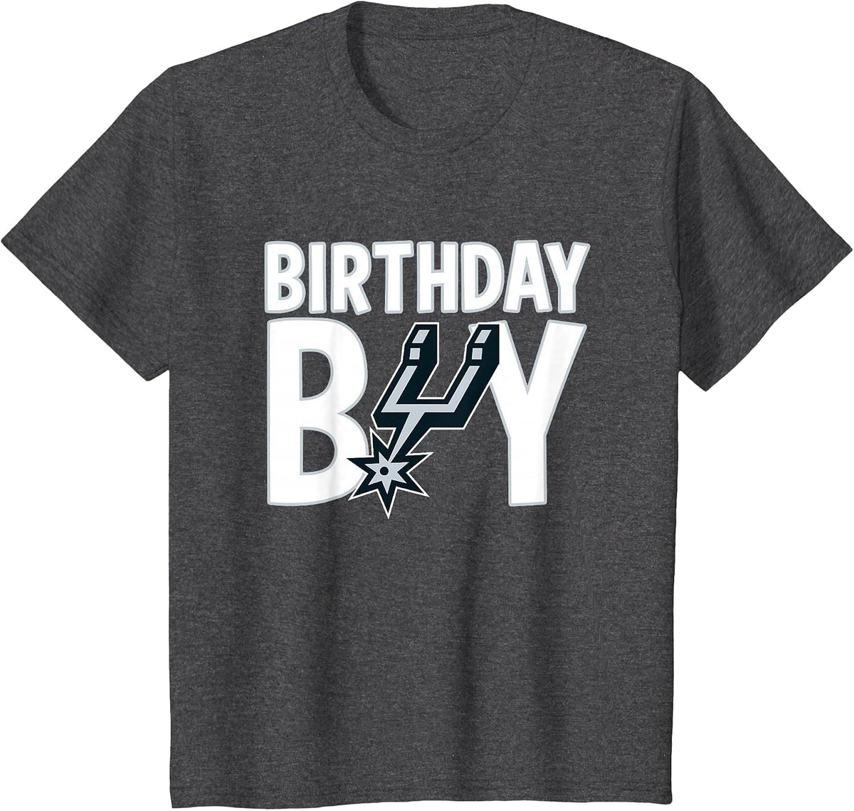 NBA Birthday Boy San Antonio Spurs Retro Logo T-Shirt - Dark Heather Grey