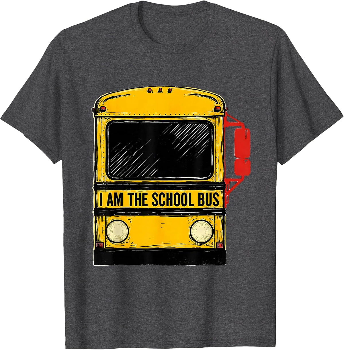 I Am The School Bus Funny Bus Driver Halloween Costume T-Shirt - Dark Heather Grey