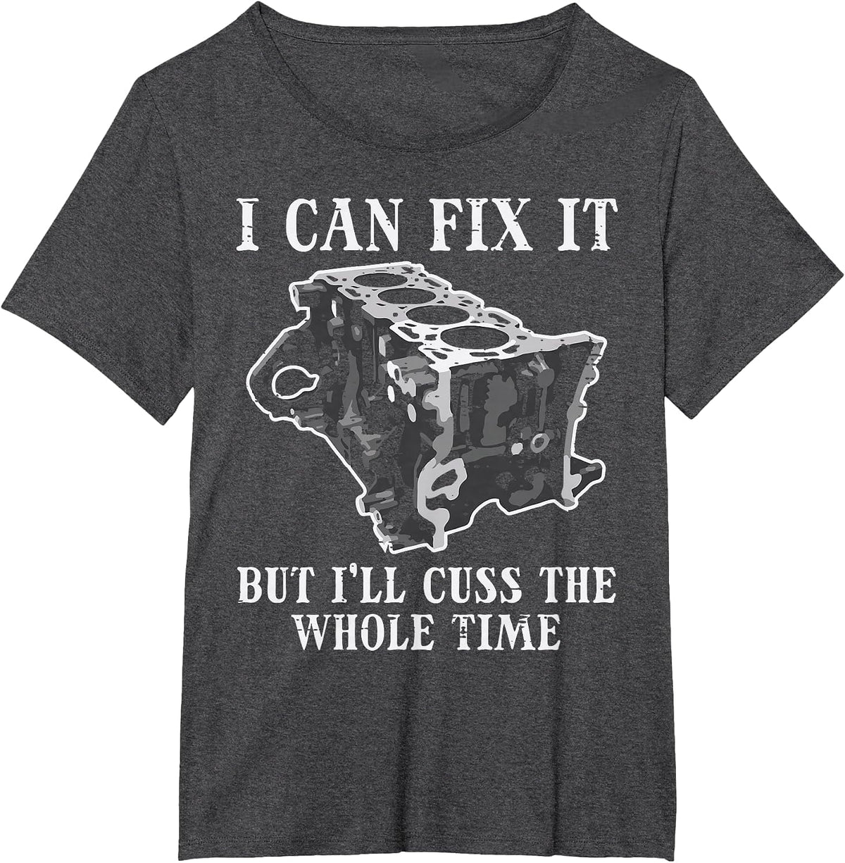 I Can Fix It Engine Funny Car Auto Mechanic Garage Men T-Shirt - Dark Heather Grey