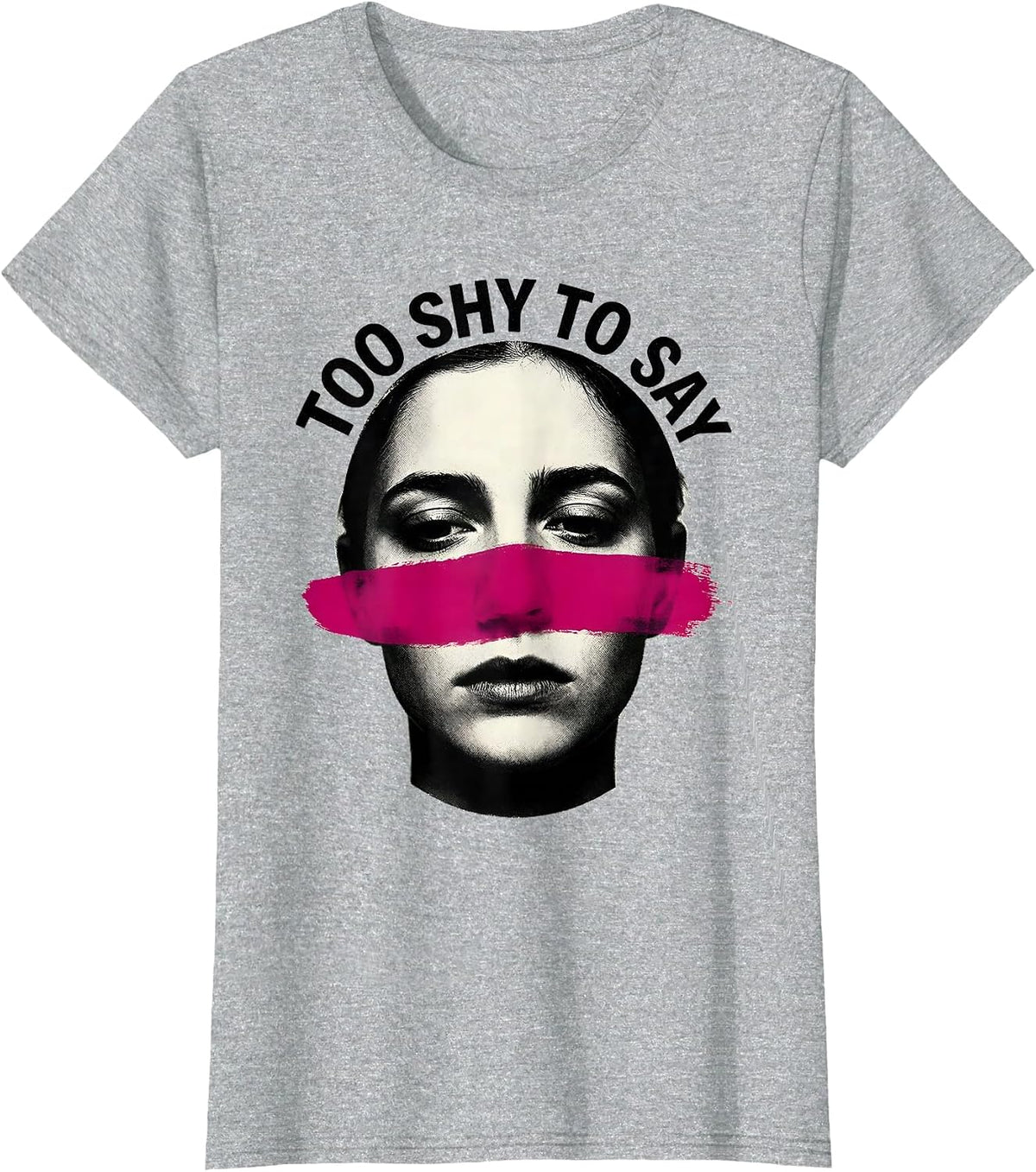 I Just Cant Flirt Too Shy To Say Design T-Shirt - Heather Grey