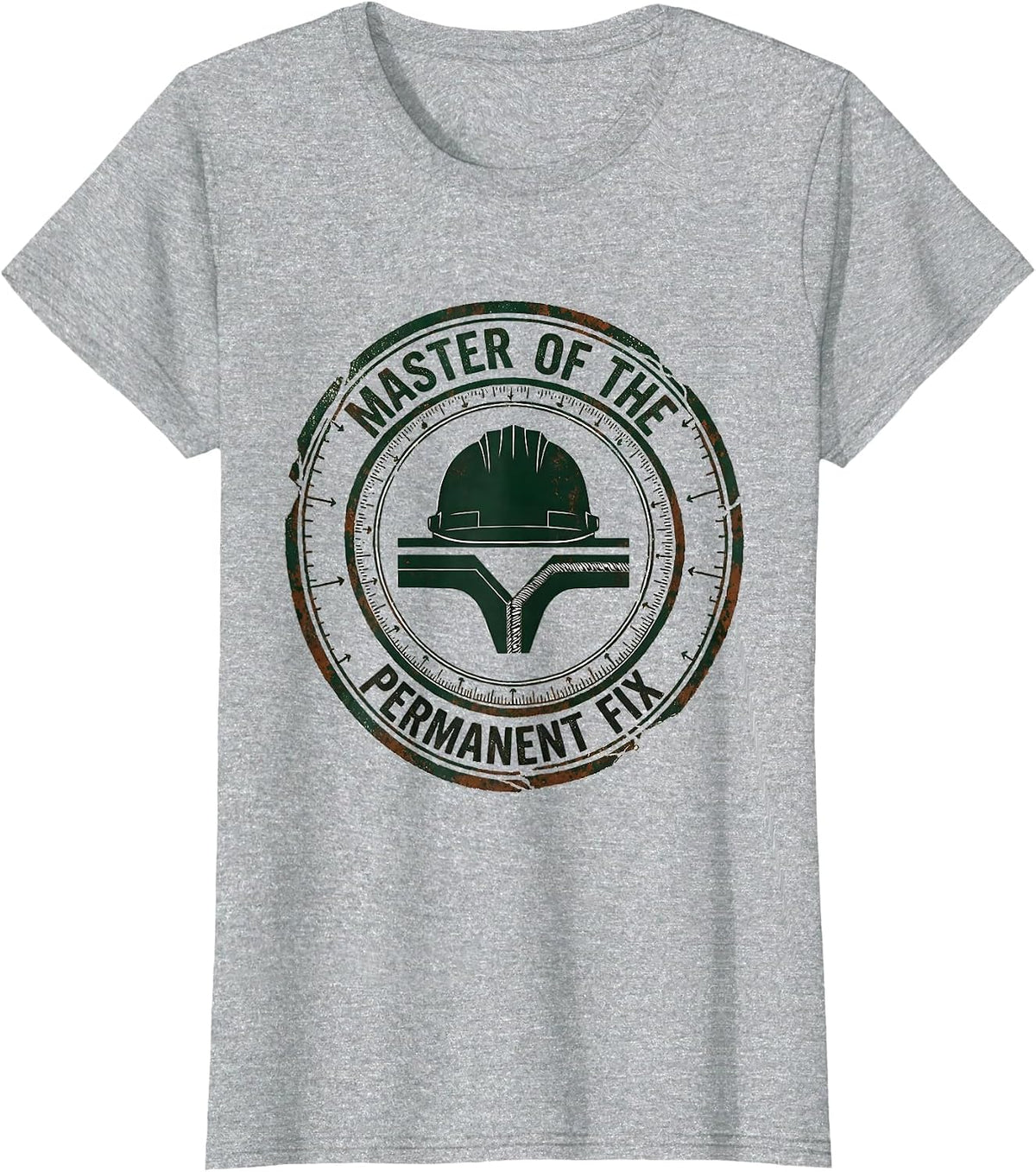 Master Of The Permanent Fix Vintage Welder Humor T-Shirt - Heather Grey