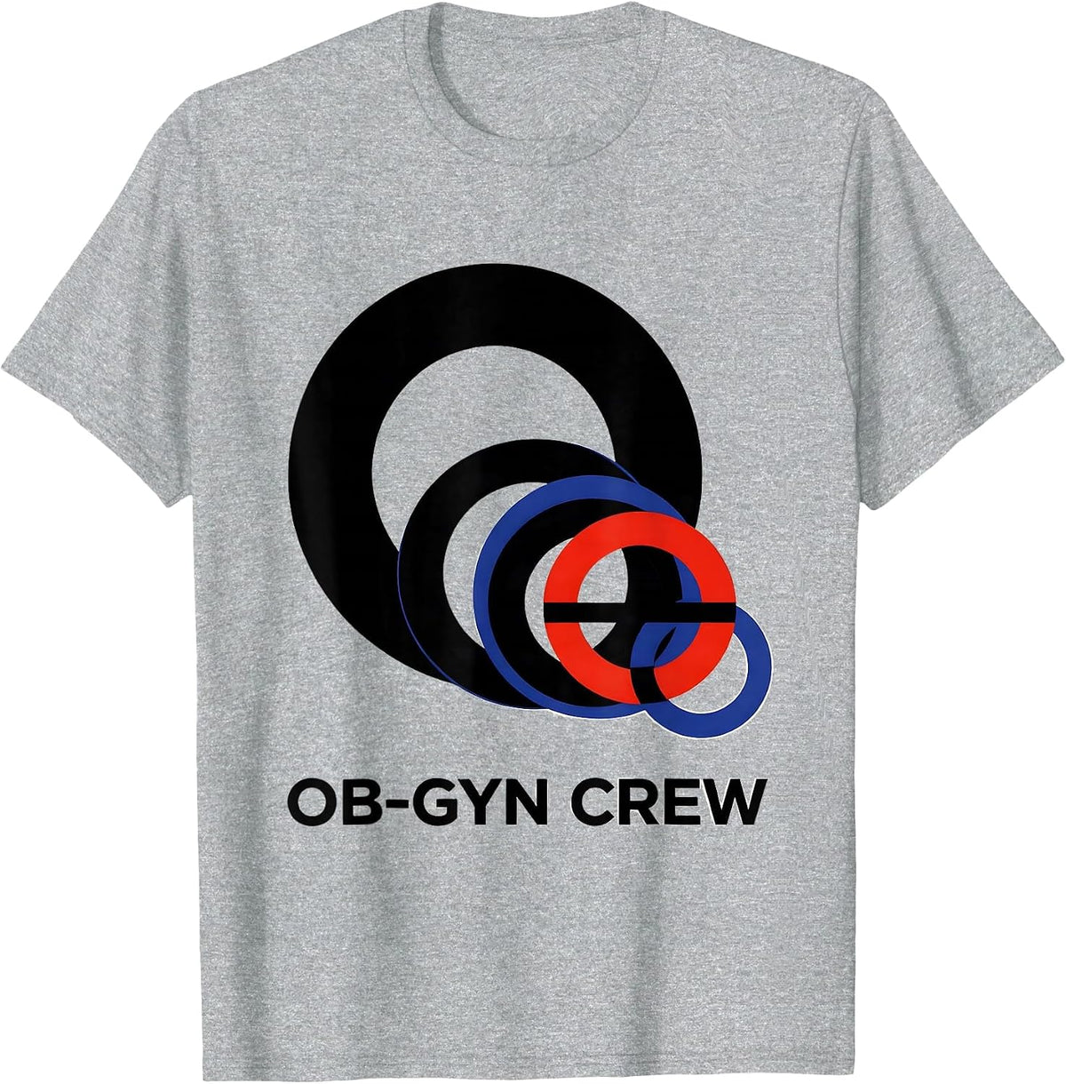 Men's OB-GYN Crew Bauhaus Modernist OB GYN Squad Nurse Tech T-Shirt - Heather Grey