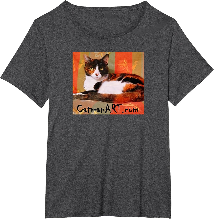 Bella Luna Cat T-Shirt - Dark Heather Grey