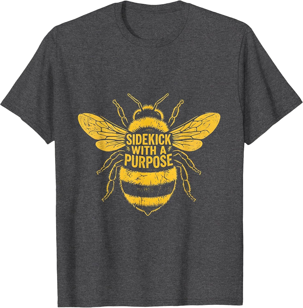 Sidekick With A Purpose Paraprofessional Design T-Shirt - Dark Heather Grey
