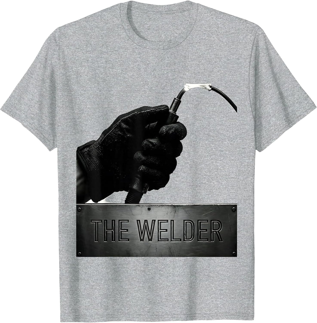 Men's THE WELDER Funny Welder Metal Worker Trade Humor Gift T-Shirt - Heather Grey