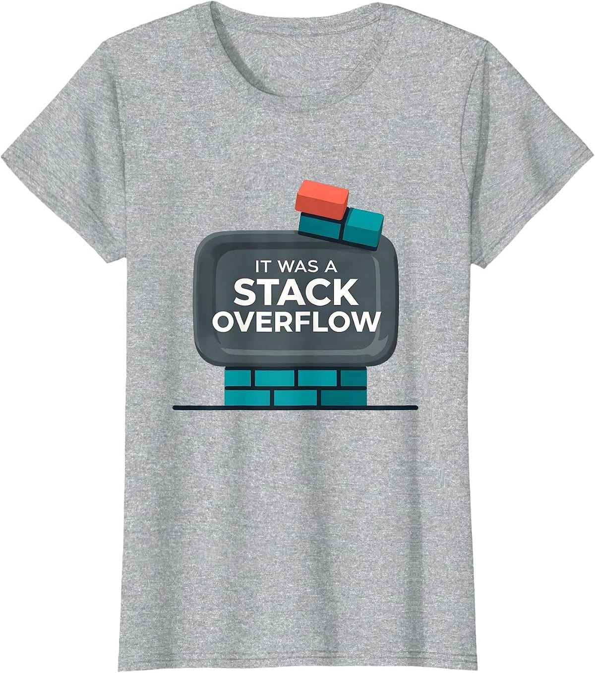 Women's It Was A Stack Overflow Funny Tech Support Programmer Gift T-Shirt - Heather Grey