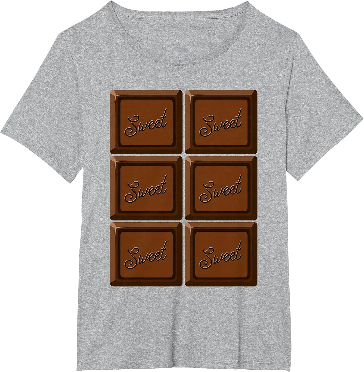 Funny Halloween Costume Chocolate Bar T-Shirt - Heather Grey