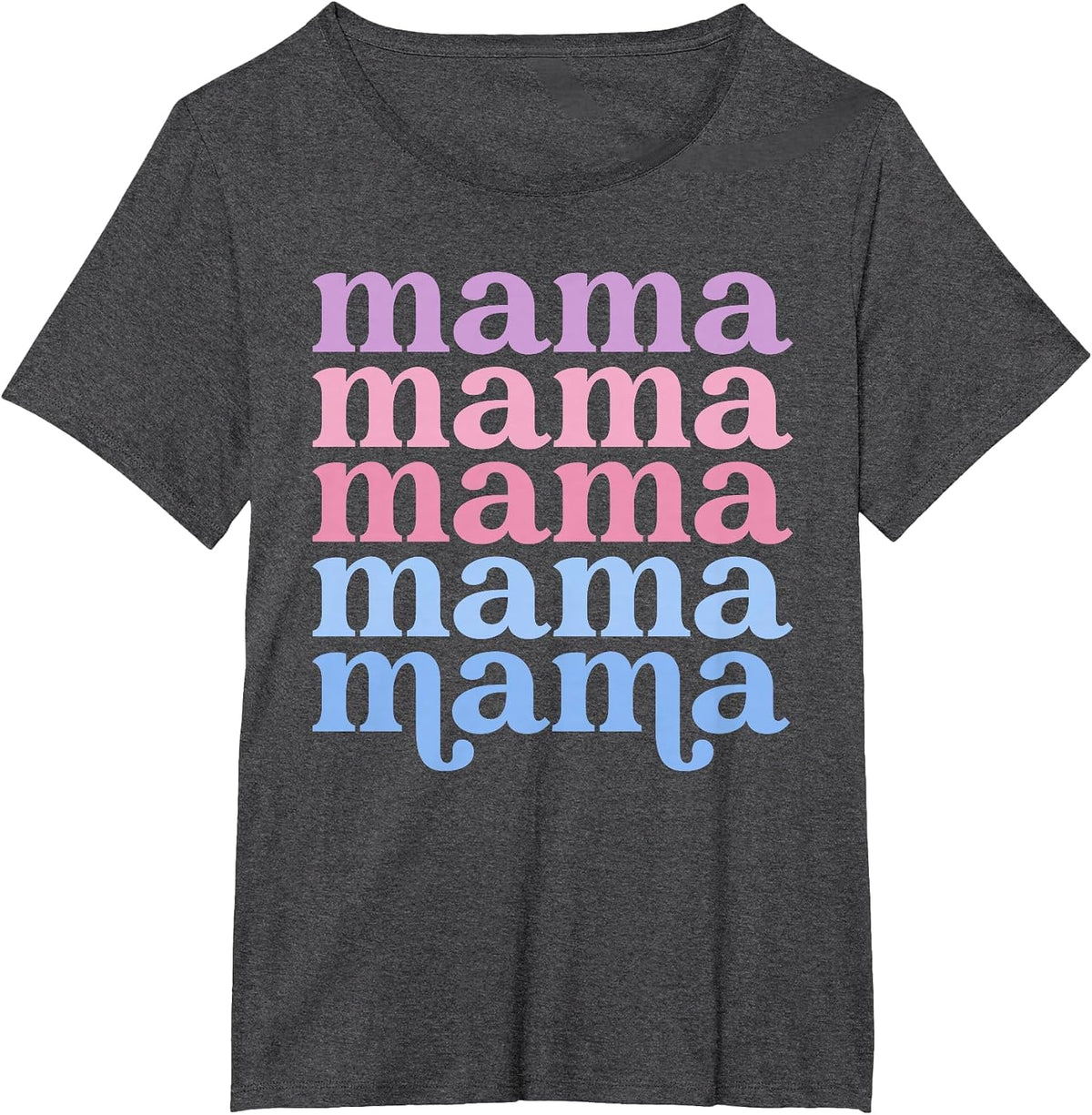 Retro Mama Tee for Women Retro Mom, Mommy for Mothers Day T-Shirt - Dark Heather Grey