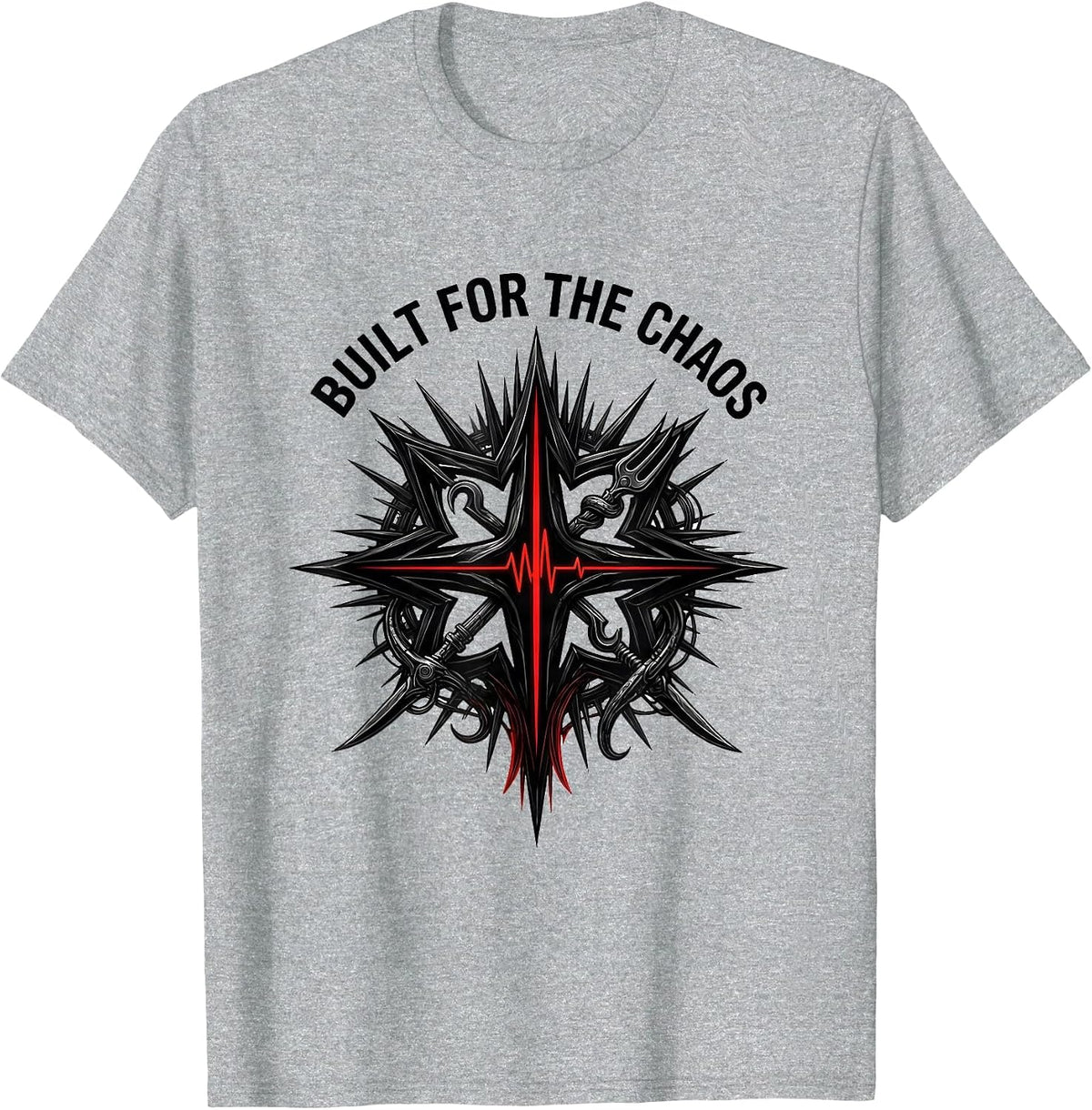Men's Built for the Chaos EMT Graphic Design T-Shirt - Heather Grey