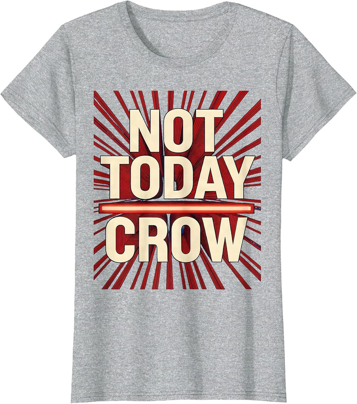 Women's Not Today Crow Fawk Off Funny Bird Design T-Shirt - Heather Grey