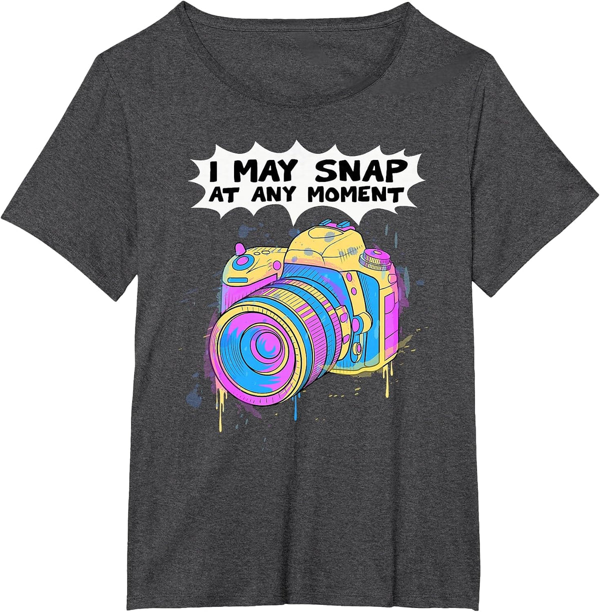 Photographer - Photography Camera T-Shirt - Dark Heather Grey
